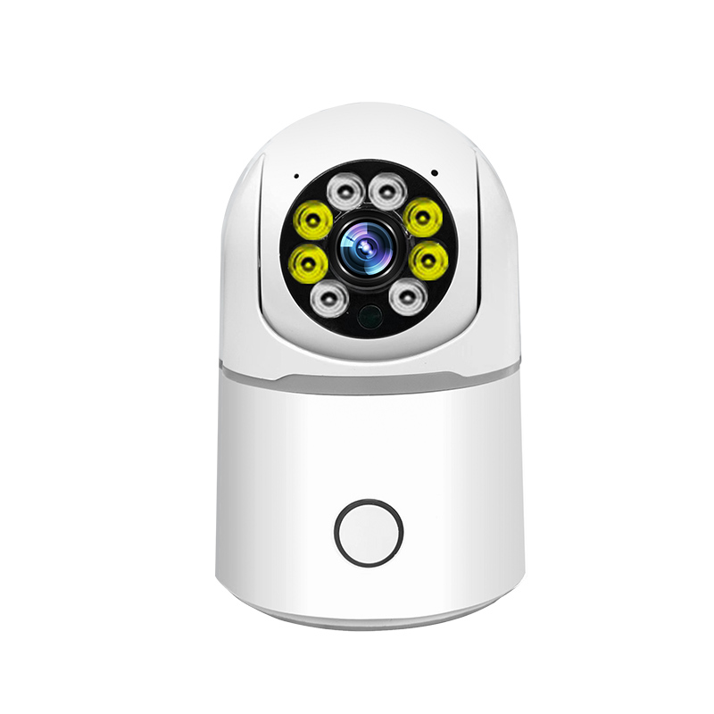 ai intelligent home wifi HD panoramic head rotating double light full color night vision one-click call surveillance camera