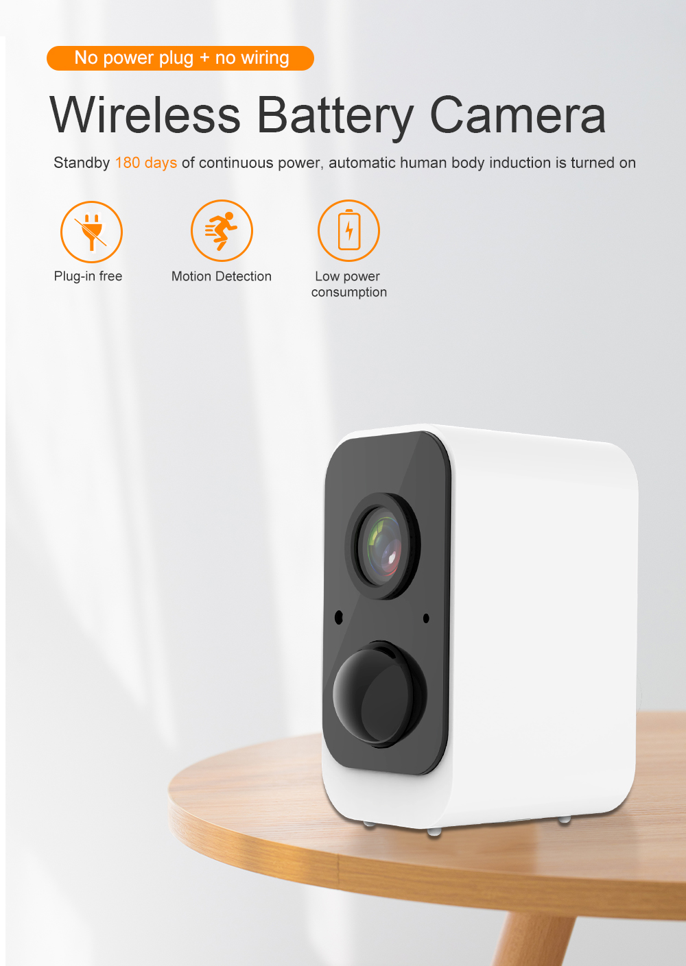 Hot sale Tuya wifi battery camera with rechargeable battery