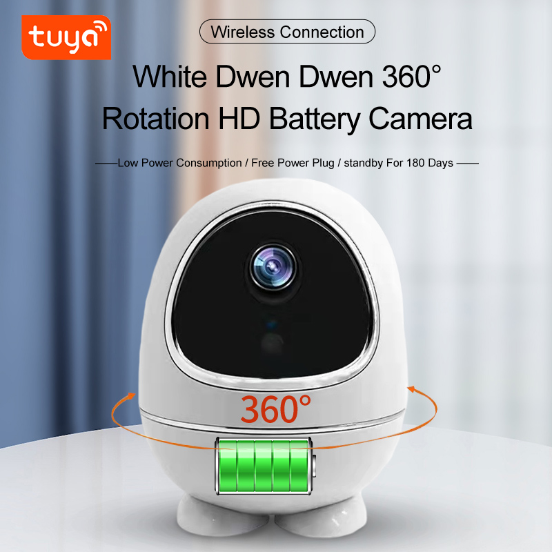 tuya Doodle low power wireless wifi HD horizontal rotating indoor battery panoramic intelligent surveillance camera